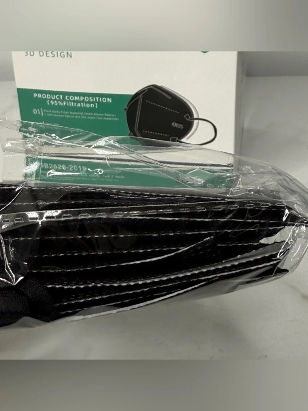 50 PCS Protective KN95 Black Face Masks